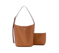 GUESS Hobo Handtasche Meridian II – Kunstleder, mit abnehmbarer Geldbörse – Cognac