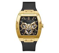 Guess Herren Uhr Edelstahl Farbe Gold Amband Leder/silikon GW0202G1