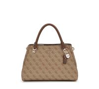 GUESS Noelle II Luxury Satchel Latte Logo / Brown