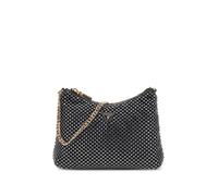 Guess Schultertasche Zalina Top Zip Pewter Schwarz