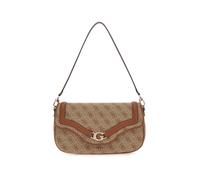 Guess Schultertasche Dea Flap Shoulder Bag, Latte Logo, Beige