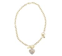 GUESS In My Heart Chain Necklace Yellow Gold