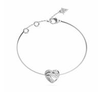 GUESS In My Heart Snake Chain Bracelet S Rhodium