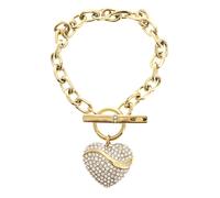 GUESS Armband für Frauen Kristallherz Goldfarben JUBB04496JWYGS