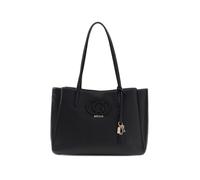 Guess Isola Handtasche Damen - Schultertasche aus Kunstleder Schwarz, Elegante Umhängetasche mit kompaktem Design, 23 x 15 x 5 cm, BG990523-BLK