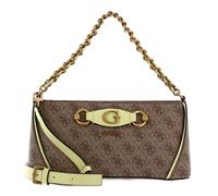 GUESS Izzy Crossbody Top Zip Latte Logo / Light Lime