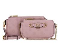 GUESS Izzy Double Pouch Crossbody Apricot Rose Logo