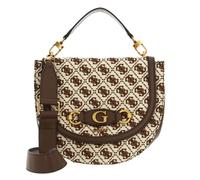 GUESS Izzy Flap Saddle Bag Brown Logo