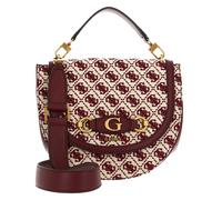 GUESS Izzy Flap Saddle Bag Merlot Logo