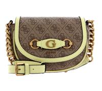 GUESS Izzy Mini Crossbody Flap Latte Logo / Light Lime