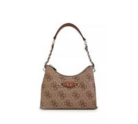 Guess Schultertasche Izzy – Top‑Zip – Latte mit Logo