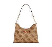 GUESS Izzy Top Zip Shoulder Bag Latte Logo