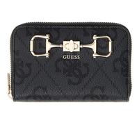 Guess Reißverschlussbörse Damen Janie Logo SLG Zip Around Medium (SWOS99) coal logo