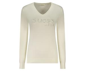 Guess Jeans Bianco Viskose Damen Langarm-T-Shirt XL