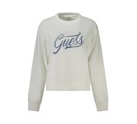 GUESS JEANS Bio Sweatshirt Rundhals mit Stickerei und Strass - Größe: XS