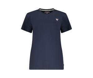 Guess Jeans Blaues Baumwoll-T-Shirt für Damen L