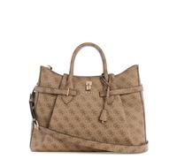 GUESS Yesba Girlfriend Satchel Bag Latte Logo