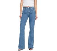 GUESS Jeans für Damen, Design mit seitlichen Schnürsenkeln, Retro-Stil, Mittelblau, blau, 29 W