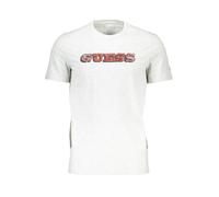 GUESS JEANS Guess Graues Slim Fit T-Shirt mit Logo und Aufdr - Größe: 2XL