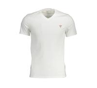 GUESS JEANS GUESS Weißes T-Shirt mit V-Ausschnitt - Größe: 2XL