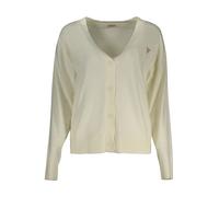 GUESS JEANS Langarm-Cardigan mit V-Ausschnitt und Logo-Appli - Größe: S