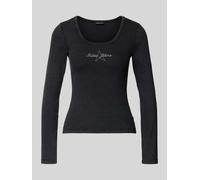 Guess Jeans Longsleeve mit Label-Detail in Black, Größe XL