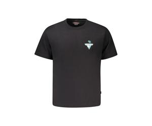 Guess Jeans Schwarzes Herren-T-Shirt aus Bio-Baumwolle XL