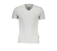 GUESS JEANS Super Slim Fit V-Neck T-Shirt Grau - Größe: XL