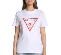 GUESS JEANS T-SHIRT MANICHE CORTE DONNA BIANCO