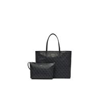 Guess Jeans Victtoria Coal Logo Handtaschen, Schwarz , one size, Lässig