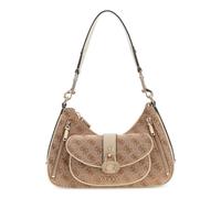 Guess Schultertasche Jessa Logo Latte hellbraun 26 cm