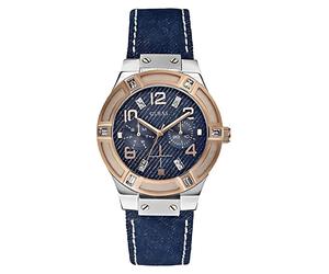 Guess Jet Setter Damenuhr gold blau