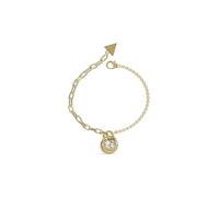GUESS Rolling Hearts Half Round Chain Heart Bracelet Yellow Gold