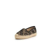 Guess Joelynn Espadrillas Espadrillas für Damen, Black Natural, 38 EU