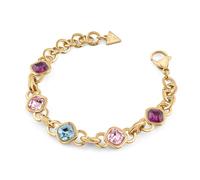 Guess JUBB05311JWYGMCS Damen-Armband Multi Crystals Goldfarben S