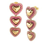 Guess JUBE05002JWYGPK Damen-Ohrringe Ohrhänger Herz Goldfarben