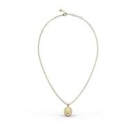 GUESS JUBN06189JWYGT/U Damen Collier Löwe Edelstahl Gold weiß Zirkonia 45,5 cm