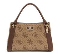 GUESS Karnilla Logo Girlfriend Satchel Latte Logo / Brown