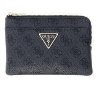 GUESS Kartenetui Schlüsselmäppchen Laurel II SLG Key Ring Pouch Coal Logo dunkelgrau
