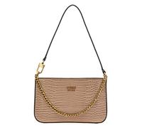 GUESS Katey Croc Mini Maimie Top Zip Shoulder Bag Light Rum
