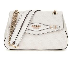 GUESS Katya Convertible Xbody Flap Bag White Logo