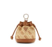 Guess Kirsten Mini Bucket Bag Charm, Taschenanhänger, Braun-Caramel