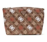 GUESS Kosmetiktasche Eliette Logo Travel Top Zip Cosmetic Bag Ginger Logo braun
