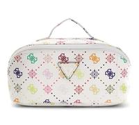 GUESS Kosmetiktasche Silia LRG Cosmetic Travel Bag Multi Logo weiß