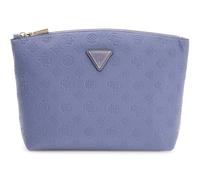 GUESS Kosmetiktasche Wilder Top Zip Cosmetic Bag Grey Blue Logo blaugrau