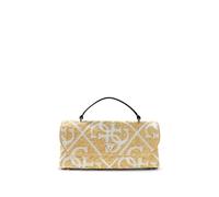 Guess Kristen Top Handle Flap, Umhängetasche, Braun-Weiß