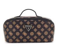 GUESS Kulturbeutel Wilder Cosmetic Travel Bag Brown Dunkelbraun
