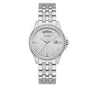 Guess Lady Comet Damen Armbanduhr, Edelstahl, 38 mm, Edelstahlarmband, Silber, 3 bar, Zifferblatt: Silber, Datumsanzeige, GW0254L1 SP