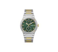 GUESS GUGW0795G1 VERGOLDETES GRÜN SCHRAUHR Herren Armbanduhr, Armband
