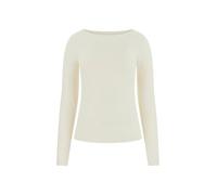 Guess Langärmeliges Damen-Oberteil mit U-Ausschnitt, Taubenweiß, Groß